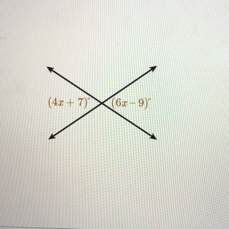 Determine the measure of the angle labeled (4x + 7) I'm very confused please help-example-1