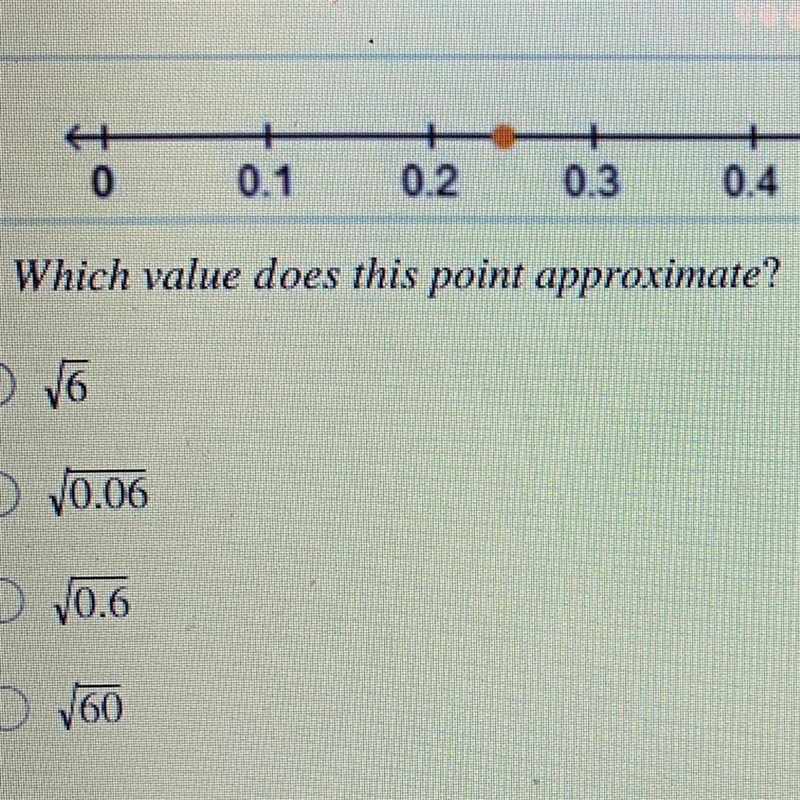 Which value does this point approximate?-example-1