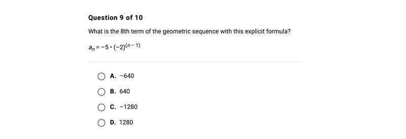 What is the 8th term of the geometric sequence with this explicit formula-example-1