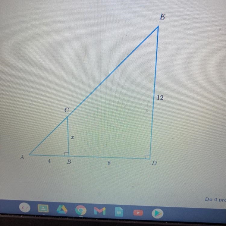 What does x equal in the problem?-example-1