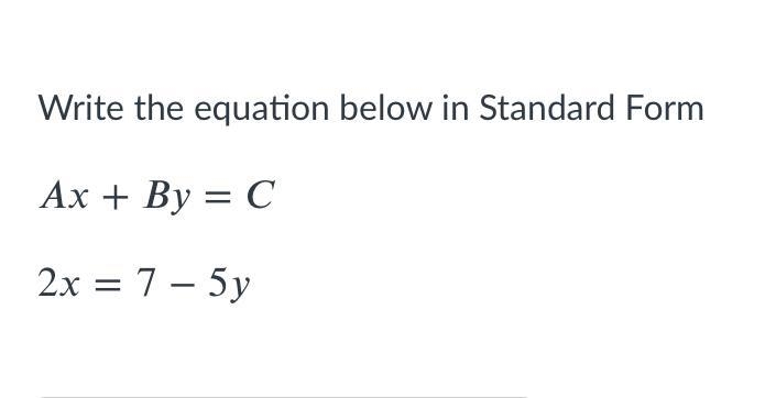 Can someone teach me how to write this in standard form ?-example-1