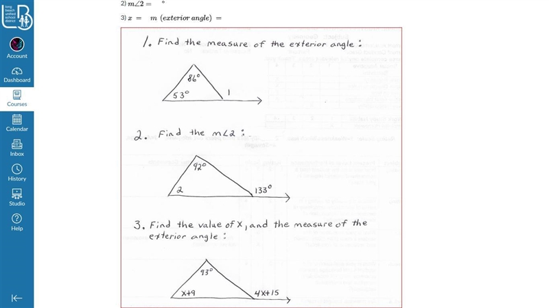 1) LaTeX: m\angle1=\:\:\:\:\:\:\:\:^\circm ∠ 1 = ∘ 2) LaTeX: m\angle2=\:\:\:\:\:^\circm-example-1