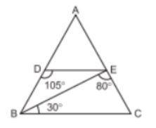 ABC is a triangle in which DE ∥BC. Find ∠A-example-1