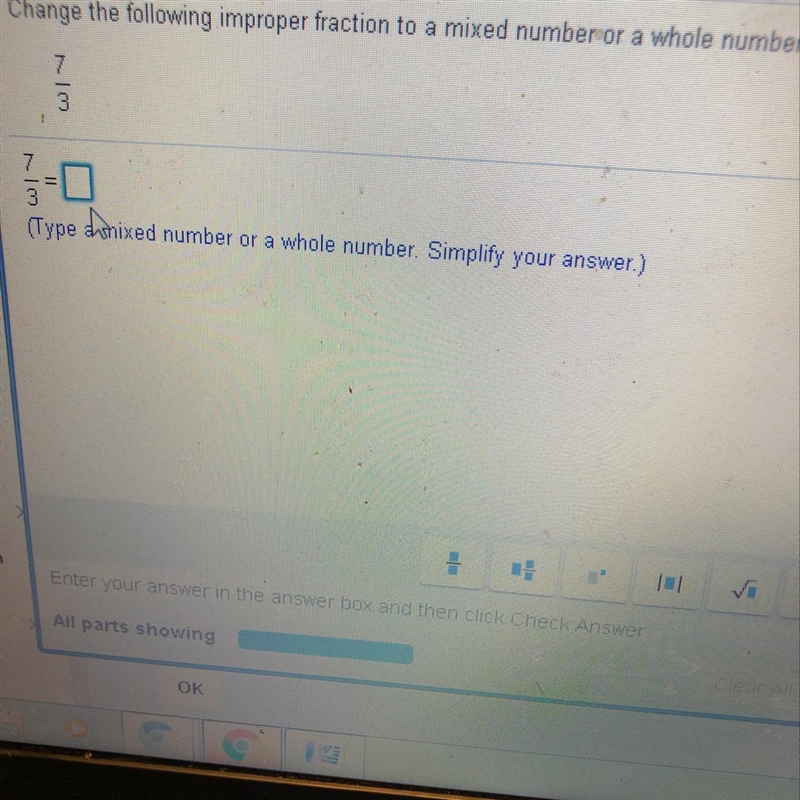 How to make a mixed or whole number 7/3-example-1