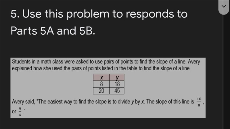 5. Part A: Show another way to find the slope of the line that passes through the-example-1