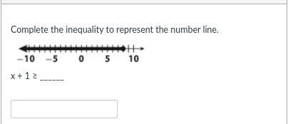 Complete the inequality to represent the number line.-example-1