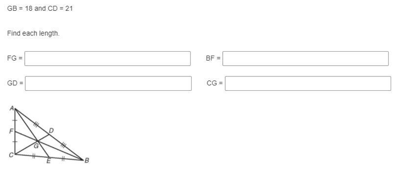 Knowing that GB is 18 and CD = 21 you should be able to use them to solve this problem-example-1