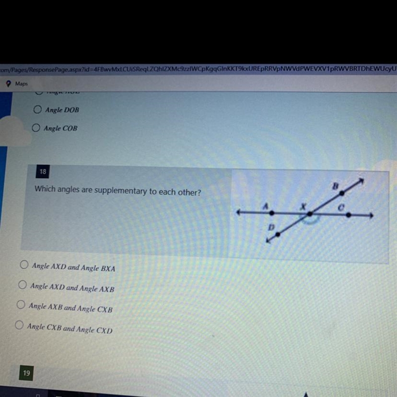 Which angles are supplementary to each other?-example-1