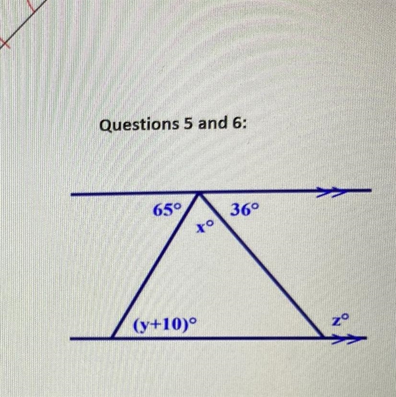 6) Which variable equals 55? 7) Which variable equals 101?-example-1