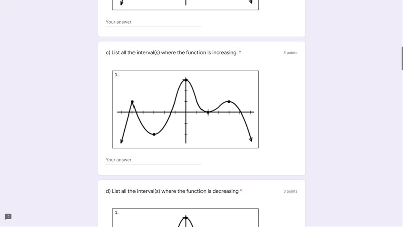 List all the interval(s) where the function is increasing.-example-1