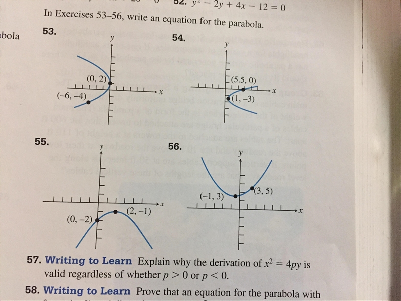 How do I write an equation for each parabolas?-example-1