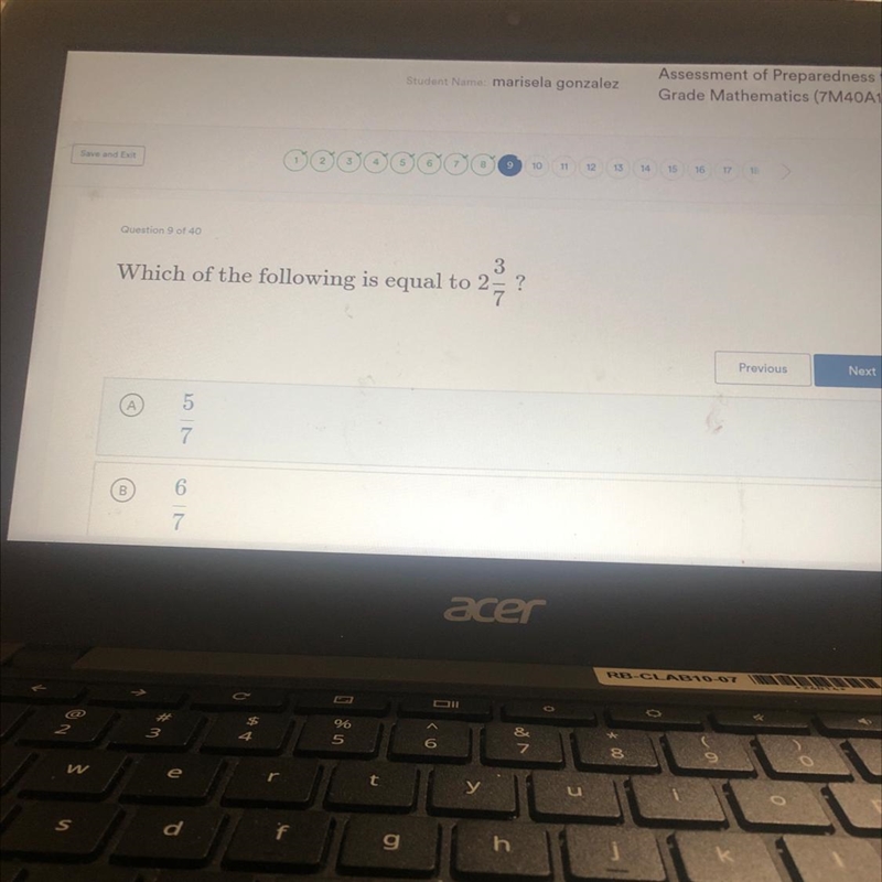 A: 5/7 B : 6/7 C: 13/7 D: 17/7-example-1