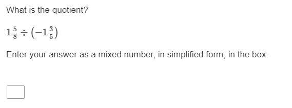 What is the quotient? 158÷(−135) Enter your answer as a mixed number, in simplified-example-1