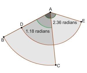 PLEASE HELP ASAP!!!! If AD=2/3AB, the ratio of the length of ARC BC to the length-example-1