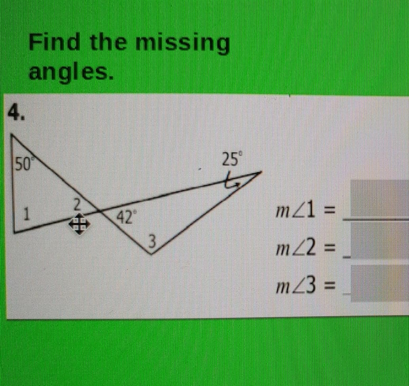 Find the missing angles.​-example-1