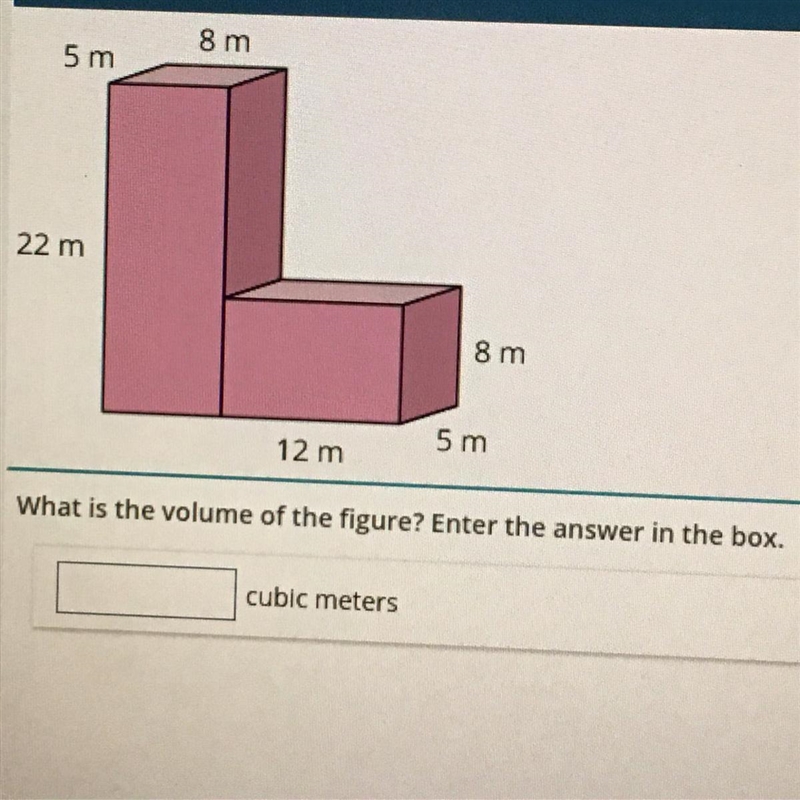 NEED ANSWER ASAP What is the volume of the figure? Enter the answer in the box.-example-1