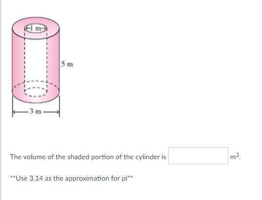 Can someone find The volume of the shaded portion of the cylinder??????????????????????? I-example-1