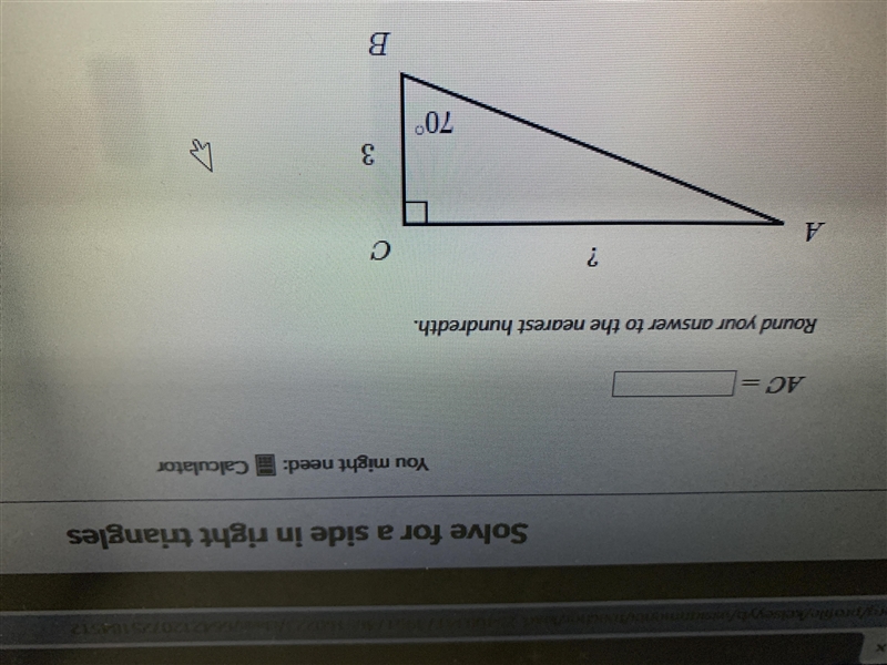 Find side AC and round your answer to the nearest hundredth, help please.-example-1