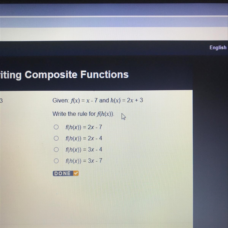 Write the rule for f(h(x))-example-1