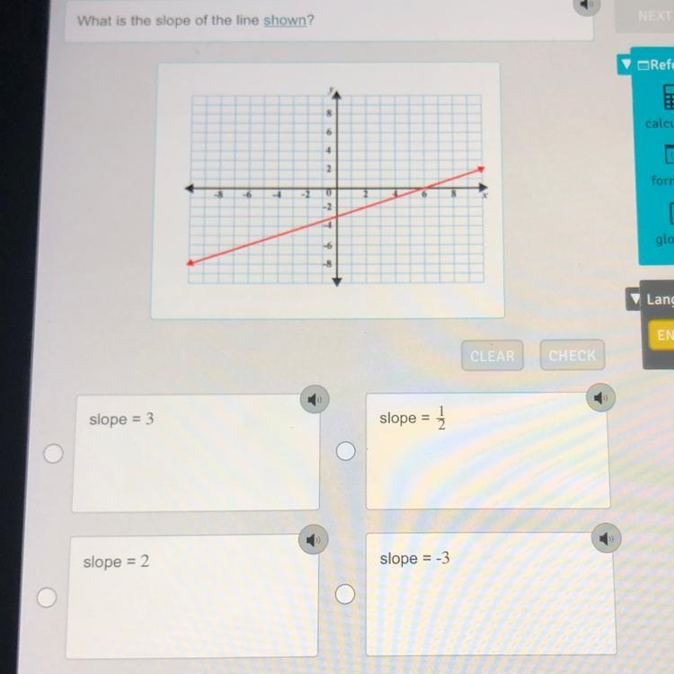 What is the slope of the line shown?-example-1