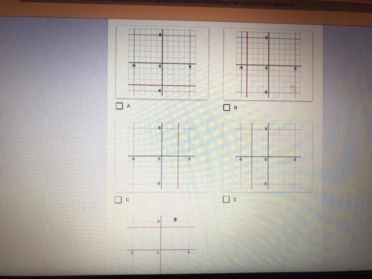 Help this is due in 1 hour . select the graphs that is following the 2 liner equations-example-1