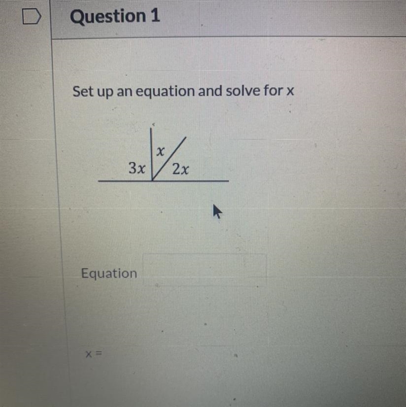 Set up an equation and solve for x X 2x 3x Equation-example-1