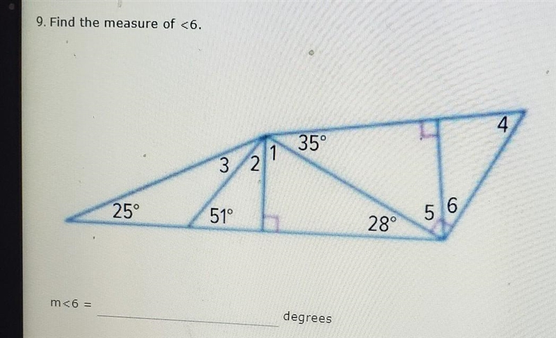 Find the measure of <6​-example-1