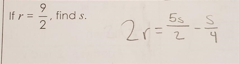 How would I solve this question? I need to solve for s.​-example-1