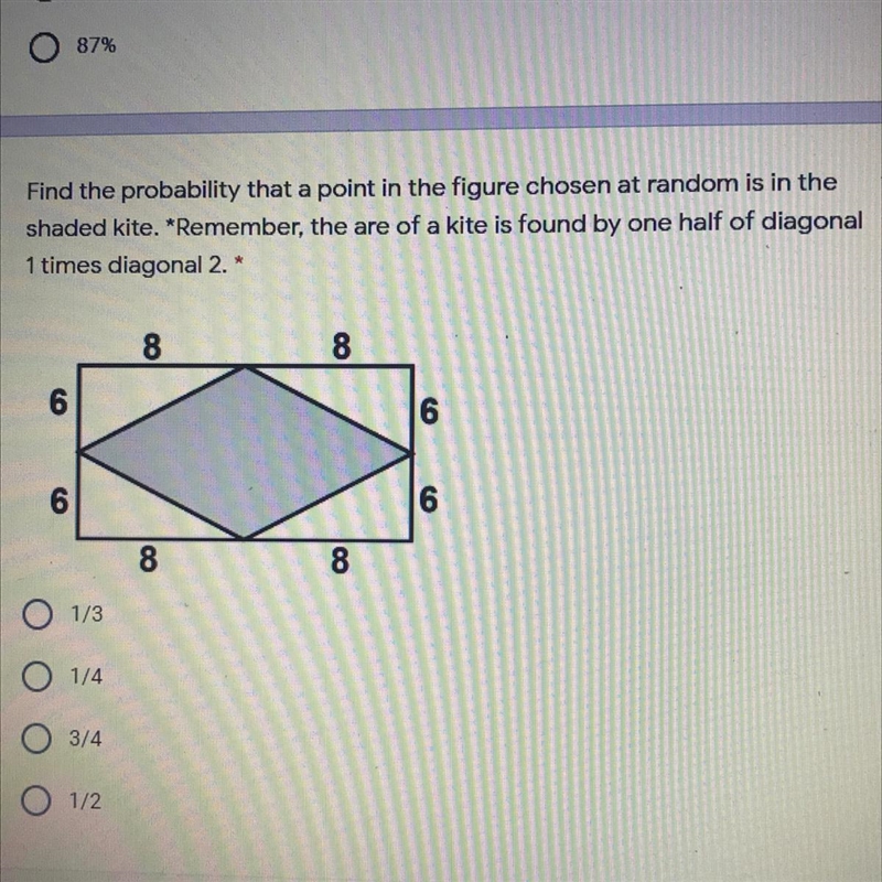 Find the probability that a point in the figure chosen at random is in the shaded-example-1