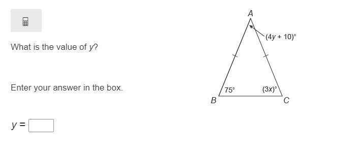 I need help with this:What is the value of y? Enter your answer in the box. y =-example-1