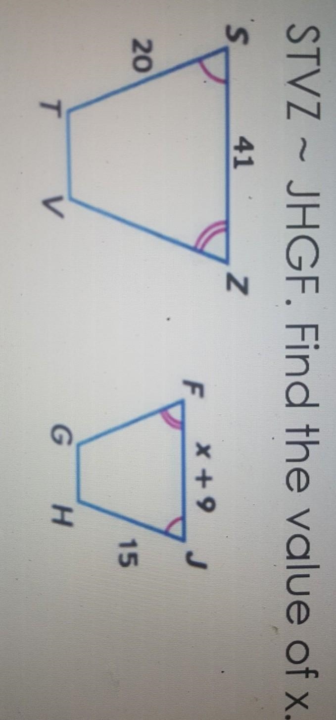 STVZ~JHGF. Find the value of X​-example-1