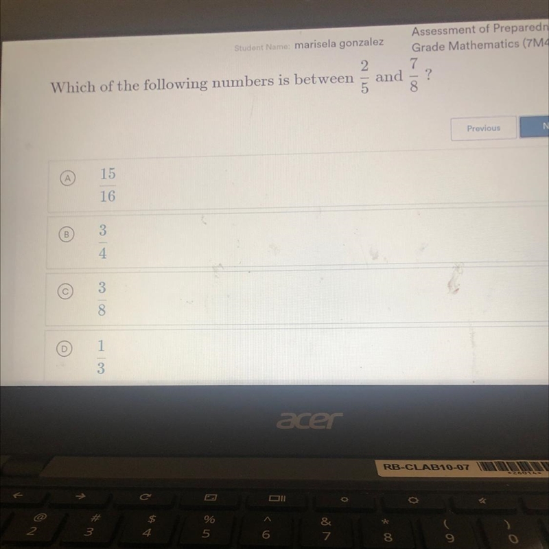 Whitch of the following number is between 2/5 and 7/8-example-1