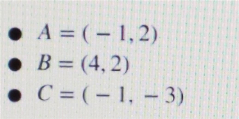 The coordinates of three points in the plane are given below. What is the point of-example-1