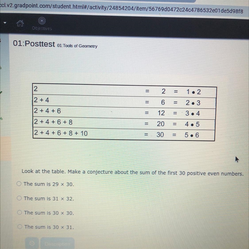 2 = 2 = 1x2 ———————————— 2+4 = 6 = 2x3 ———————————— 2+4+6 = 12 = 3x4 ————————————- 2+4+6+8 = 20 = 4x-example-1