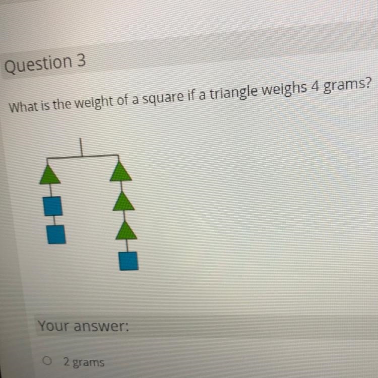 Answers A. 2 grams B. 4 grams C. 6 grams D. 8 grams-example-1