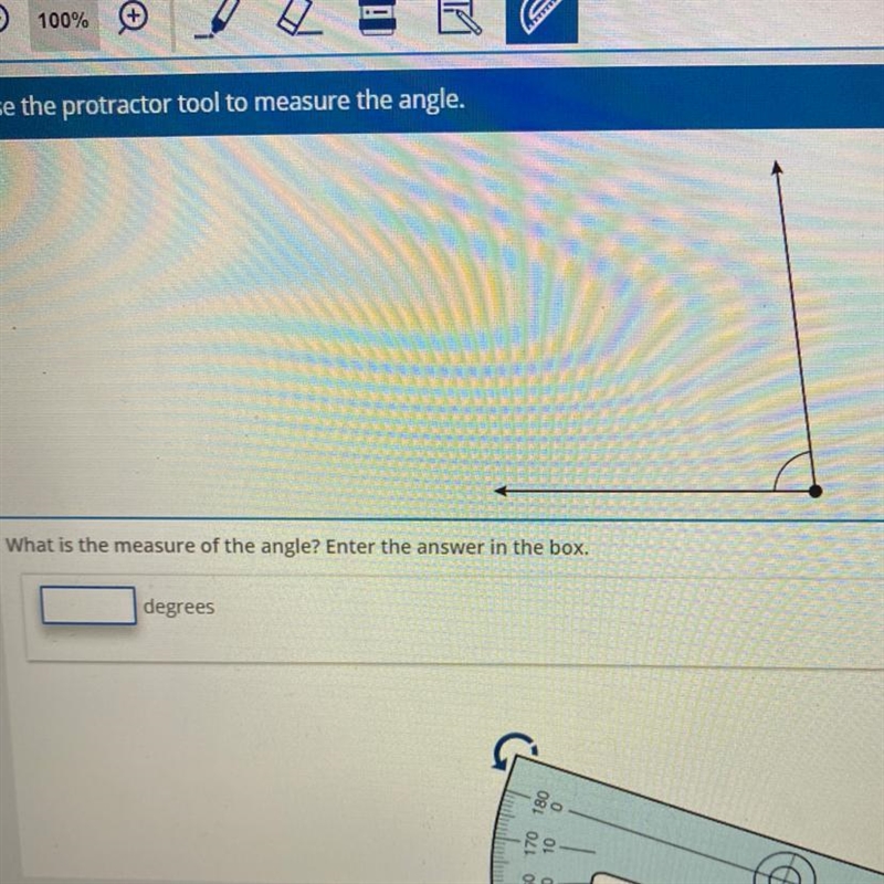 What is the measure of the angle?-example-1