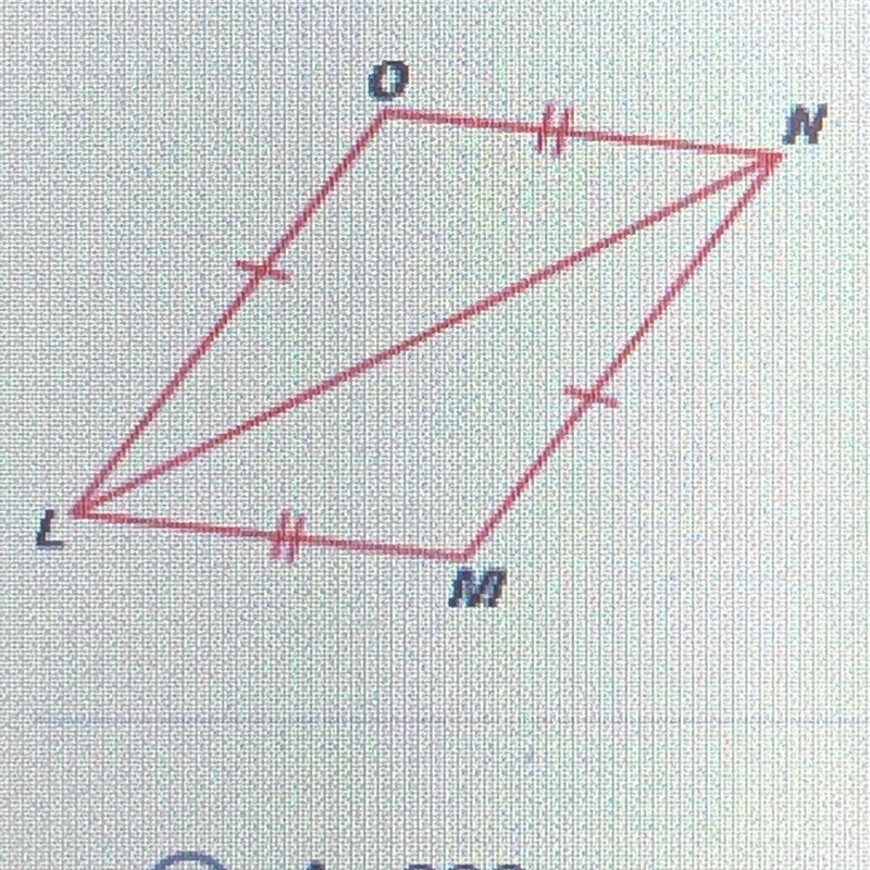 PLEASE HELP!!! Determine which postulate or theorem can be used to prove that LMN-example-1