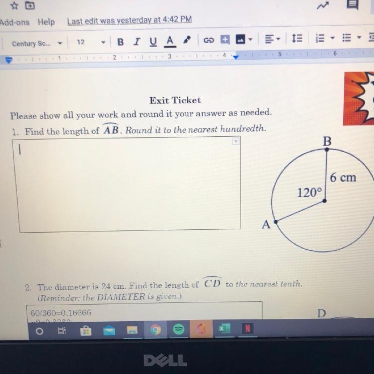 Please show all your work and round it your answer as needed. 1. Find the length of-example-1