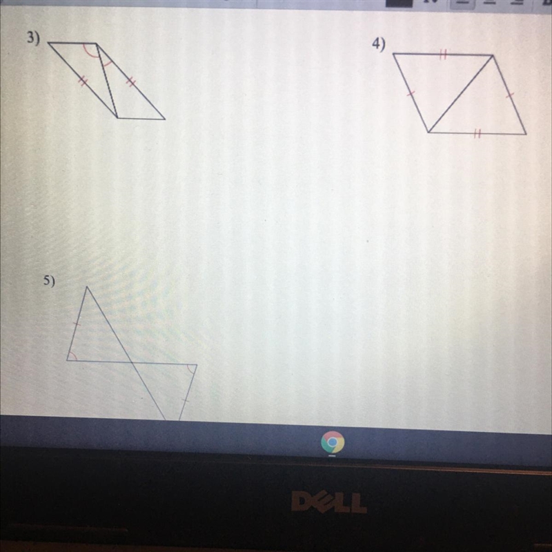 Would any of these shapes classify as a congruent triangle?-example-1