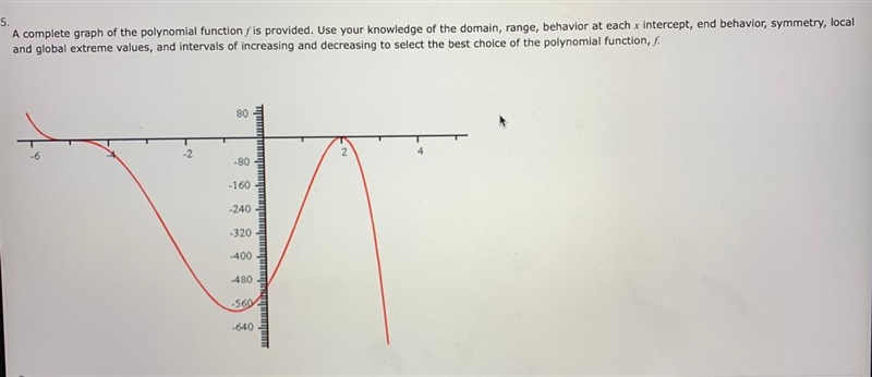 Answer options: 1) f(x)= -(x+5)^3 (x-2)^2 2) f(x)= (x-5) (x-510) (x+2) 3) f(x)= (x-example-1