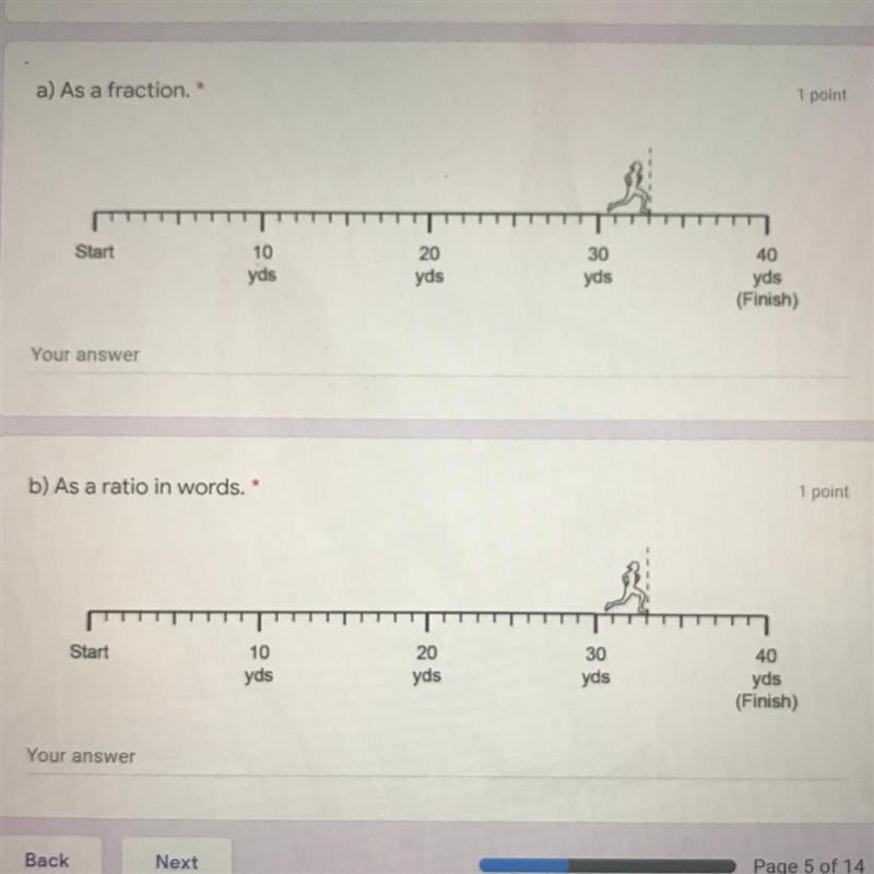 3. Complete the equivalent ways of describing the portion of the race that the runner-example-1