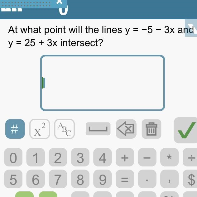 Helppp i don’t know how to find where the lines will intercept-example-1