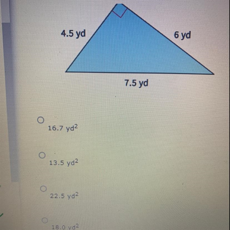 Find area of the triangle-example-1