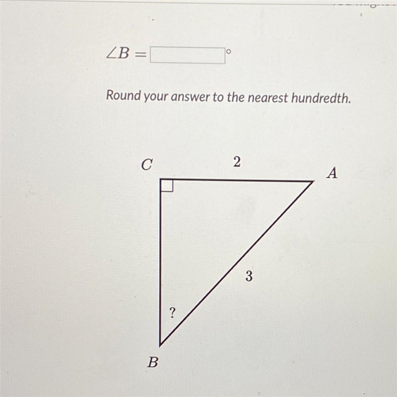 ZB= Round your answer to the nearest hundredth. С 2 А 3 ? B-example-1