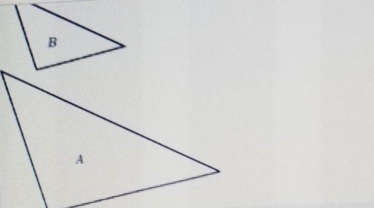 What single transformation was applied to triangle A to get triangle B? * Reflection-example-1