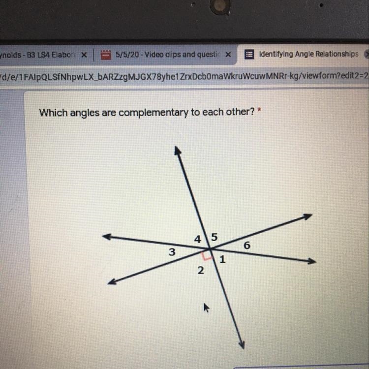 Does anyone know which angles are complementary-example-1