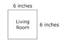 15 POINTS!! A scale drawing of a living room is shown below. The scale used to create-example-1