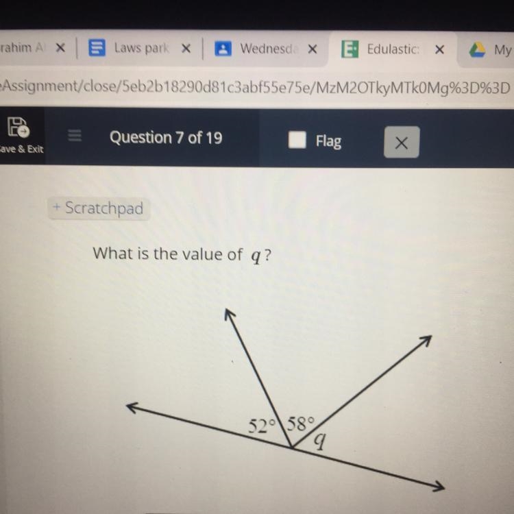 What is the value of q-example-1