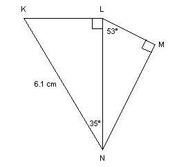 Determine the length of MN to the nearest tenth of a centimetre. Select one or more-example-1