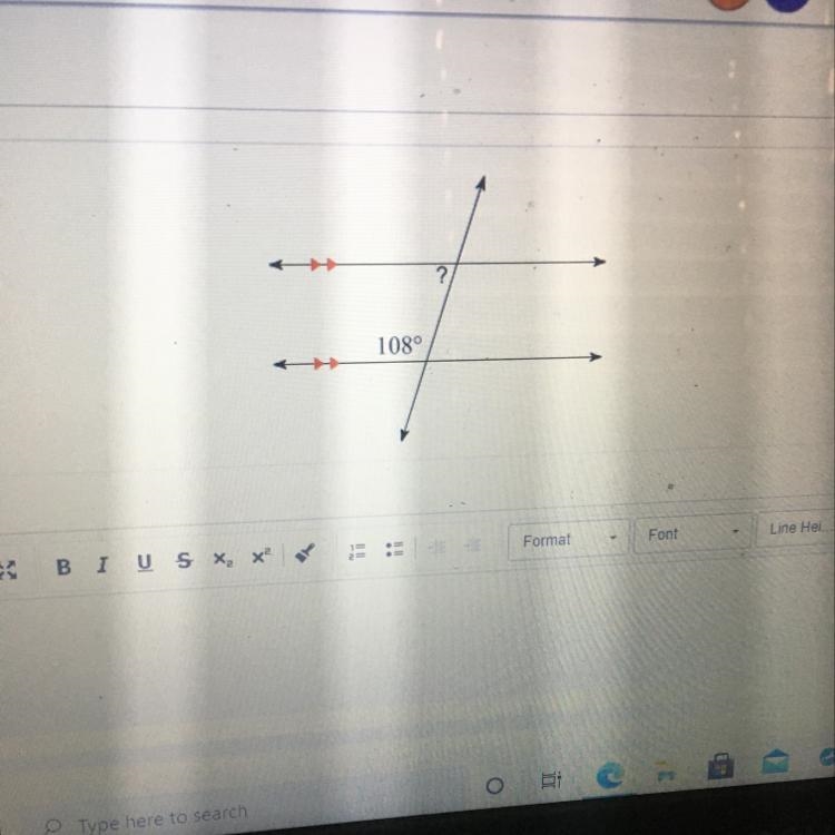 7. What is the measure of the indicated angle?-example-1